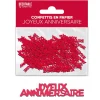 CONFETTIS PAPIER ANNIVERSAIRE 5CM ROUGE