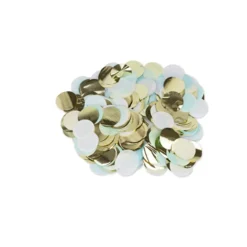 CONFETTIS PAPIER CIEL BLANC OR 3CM 36G