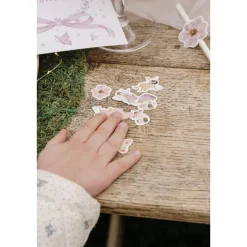 50 CONFETTIS PAPIER FAIRY WORLD 1.5-4CM ROSE