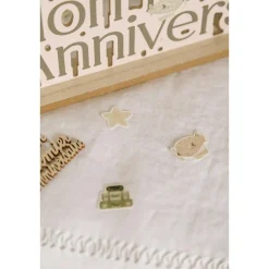 50 CONFETTIS PAPIER MONTGOLFIÈRE 2-3.5CM CRÈME VERT