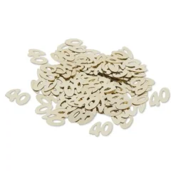 CONFETTIS PAPIER NOMBRE 40 1CM 17G OR