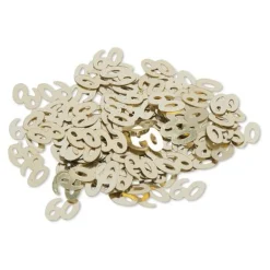 CONFETTIS PAPIER NOMBRE 60 1CM 17G OR