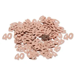 CONFETTIS PAPIER NOMBRE 40 1CM 17G ROSE GOLD