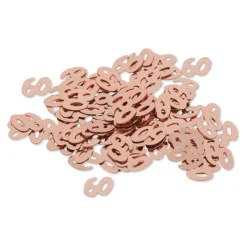 CONFETTIS PAPIER NOMBRE 60 1CM 17G ROSE GOLD