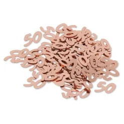 CONFETTIS PAPIER NOMBRE 50 1CM 17G ROSE GOLD