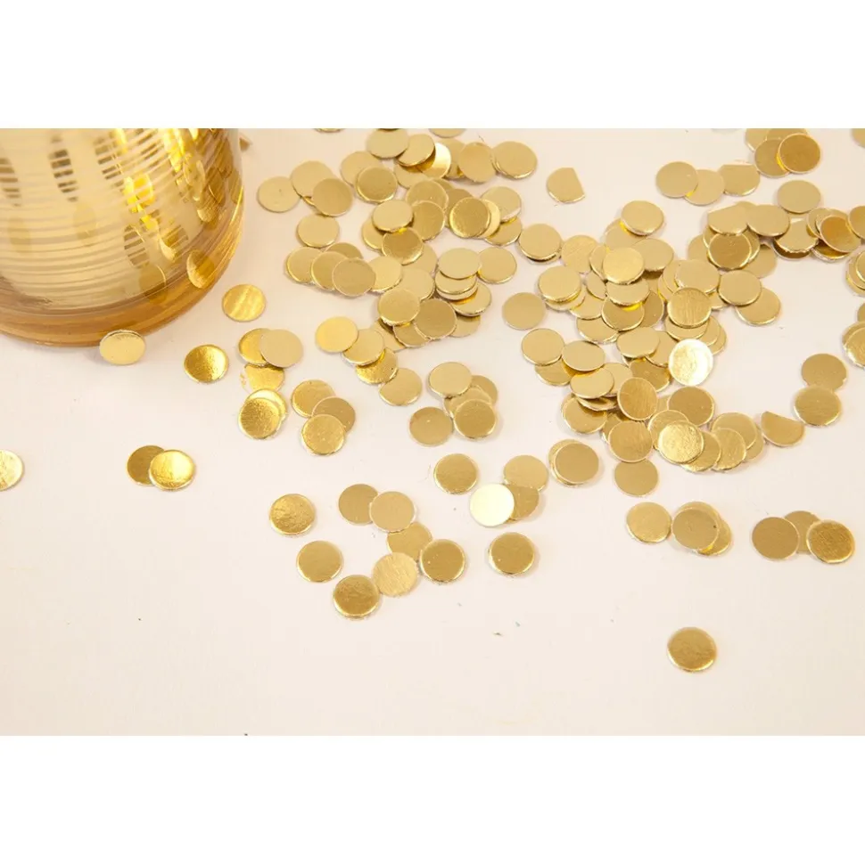 CONFETTIS PASTILLE ROND CARTON 6MM OR MÉTAL