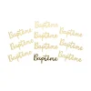 10 CONFETTIS PLEXIGLAS BAPTÊME 2X5CM OR
