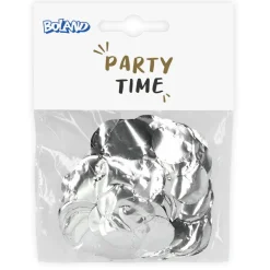 CONFETTIS ROND POLYÉTHYLÈNE 30G ARGENT MÉTAL