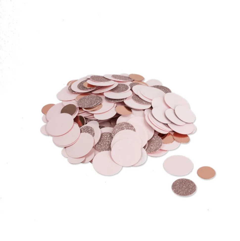 CONFETTIS ROSE PAILLETTE ROSE GOLD 1.5-2-2.5CM 14G