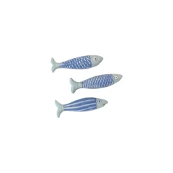 6 CONFETTIS RÉSINE SARDINE 4CM BLEU