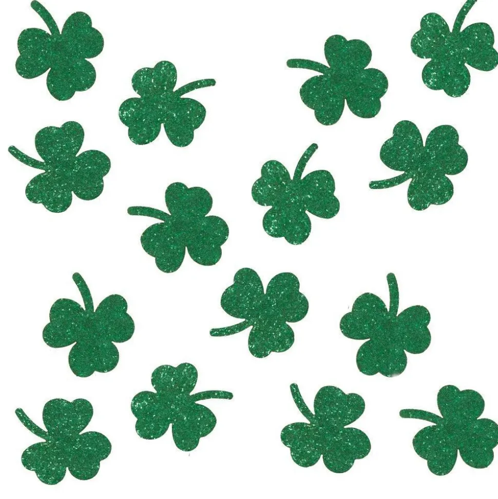 50 CONFETTIS TABLE TRÈFLE SHAMROCK VERT PAILLETÉ