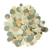 CONFETTIS VERT SAUGE OR PAILLETTES 1.5-2.5CM 14G