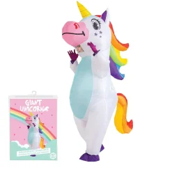 COSTUME GONFLABLE LICORNE GÉANTE BLANCHE
