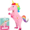 COSTUME GONFLABLE LICORNE GÉANTE ROSE