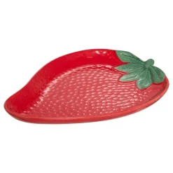 COUPELLE DOLOMITE FRAISE FRUIT 31X23CM ROUGE