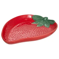 COUPELLE DOLOMITE FRAISE FRUIT 21X16CM ROUGE