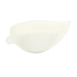 50 COUPELLES FEUILLE CANNE À SUCRE BIO 9X6CM BLANC