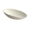 50 COUPES OVALES CANNE À SUCRE BIO 13CM BLANC