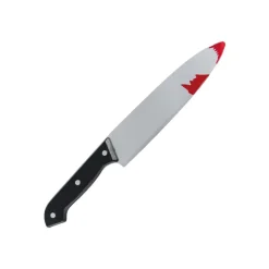 COUTEAU ENSANGLANTÉ PLASTIQUE BOUCHER 31CM