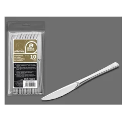 10 COUTEAUX ARGENT 20CM