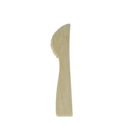 25 COUTEAUX BIODÉGRADABLE BAMBOU 17CM