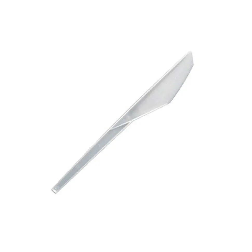 100 COUTEAUX PLASTIQUE RÉUTILISABLE - BLANC