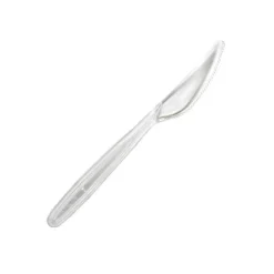 10 COUTEAUX PLASTIQUES RÉUTILISABLES TRANSPARENT