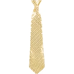 CRAVATE DORÉE PAILLETTES 40 CM ADULTE