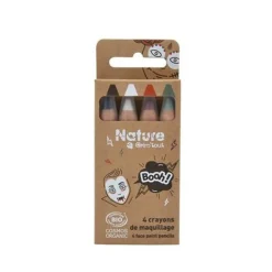 4 CRAYONS BIO MAQUILLAGE À L'EAU BOOH 2.1G