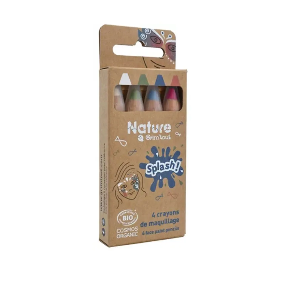 4 CRAYONS BIO MAQUILLAGE À L'EAU SPLASH 2.1G