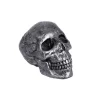 4 CRÂNES MÉTALLISÉS DÉCORATIFS 12CM GRIS