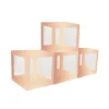 4 CUBES CARTON RIGIDE PERSONNALISABLE 30CM OR ROSE