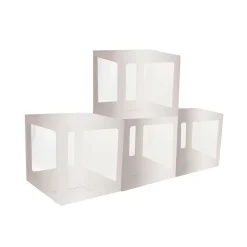 4 CUBES CARTON RIGIDE PERSONNALISABLE 30CM ARGENT