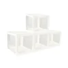 4 CUBES CARTON RIGIDE PERSONNALISABLE 30CM BLANC
