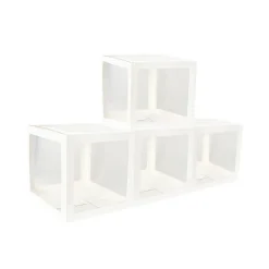 4 CUBES CARTON RIGIDE PERSONNALISABLE 30CM BLANC