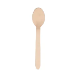 25 CUILLÈRES BOIS BIODÉGRADABLE 15.7CM NATUREL