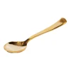 6 CUILLÈRES PLASTIQUE RÉUTILISABLE 17CM OR