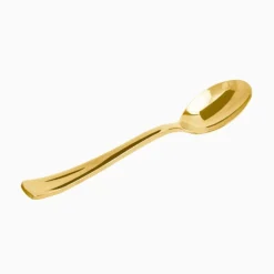 25 CUILLÈRES RÉUTILISABLE PREMIUM 17.5CM OR
