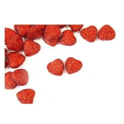 24 CURS DÉCO PAILLETÉ 20MM ROUGE