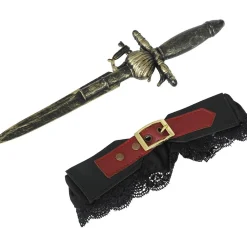 DAGUE FACTICE JARRETIÈRE PIRATE GLAMOUR