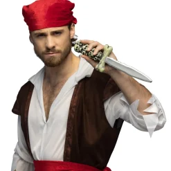 DAGUE POIGNARD JOUET PLASTIQUE PIRATE CRÂNE 30CM