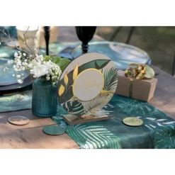 DÉCO BOIS ANNIVERSAIRE JUNGLE 19.5X4X20.5CM VERT