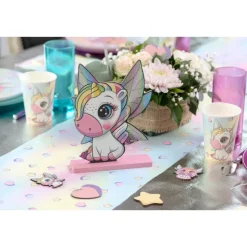 DÉCO BOIS LICORNE PETITE FÉE 15X4X20CM MULTICOLORE