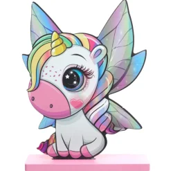 DÉCO BOIS LICORNE PETITE FÉE 15X4X20CM MULTICOLORE