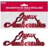 DÉCO DE TABLE ANNIVERSAIRE 19X7X2CM ROUGE