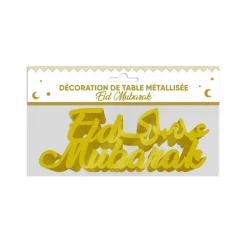 DÉCO DE TABLE EID MUBARAK OR