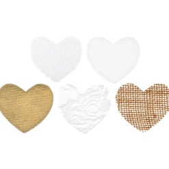 25 DÉCO JUTE TULLE COTON MARIAGE NATUREL 5.5X5CM