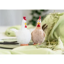 DÉCO POULE HUMORISTIQUE SUR SOCLE 10X6X15CM