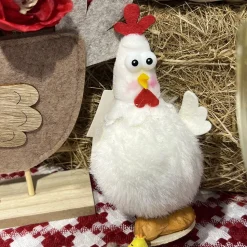 DÉCO POULE HUMORISTIQUE SUR SOCLE 10X6X15CM