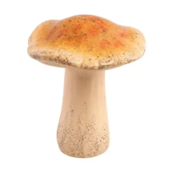 DÉCORATION CHAMPIGNON TERRE CUITE 10.6X12.4CM BRUN